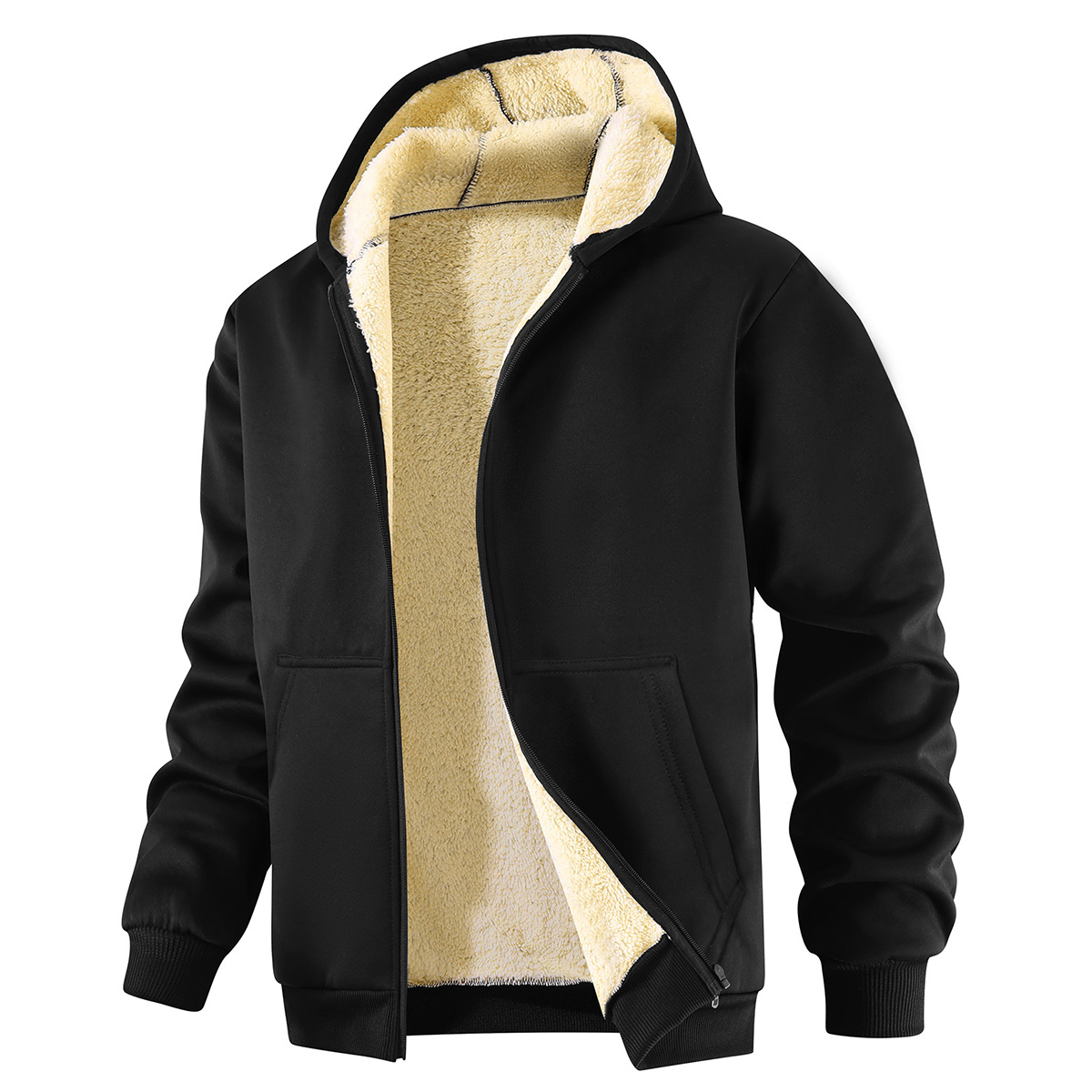 Sherpa Jacket Fleece - Sweat-shirt de sport à capuche en