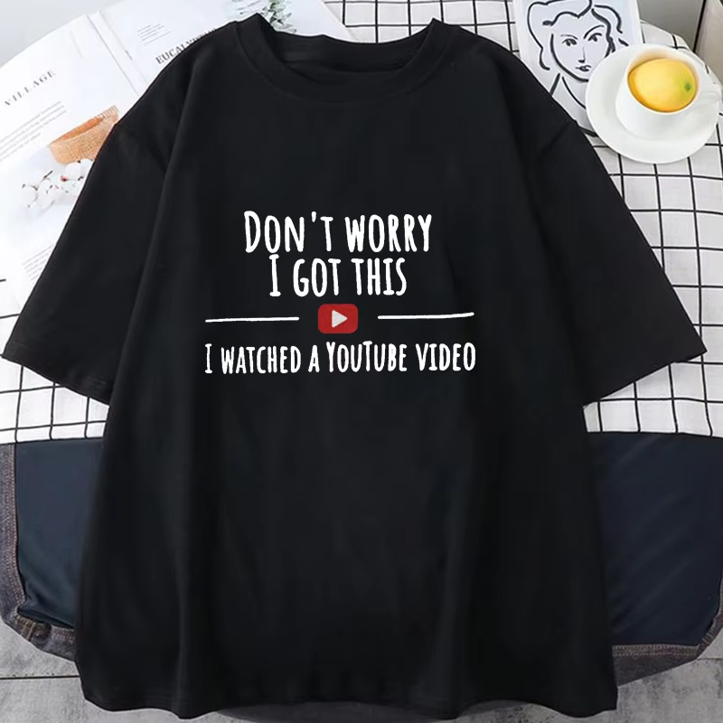 Men'S Fashion Youtube - T-shirt imprimé drôle pour femmes et