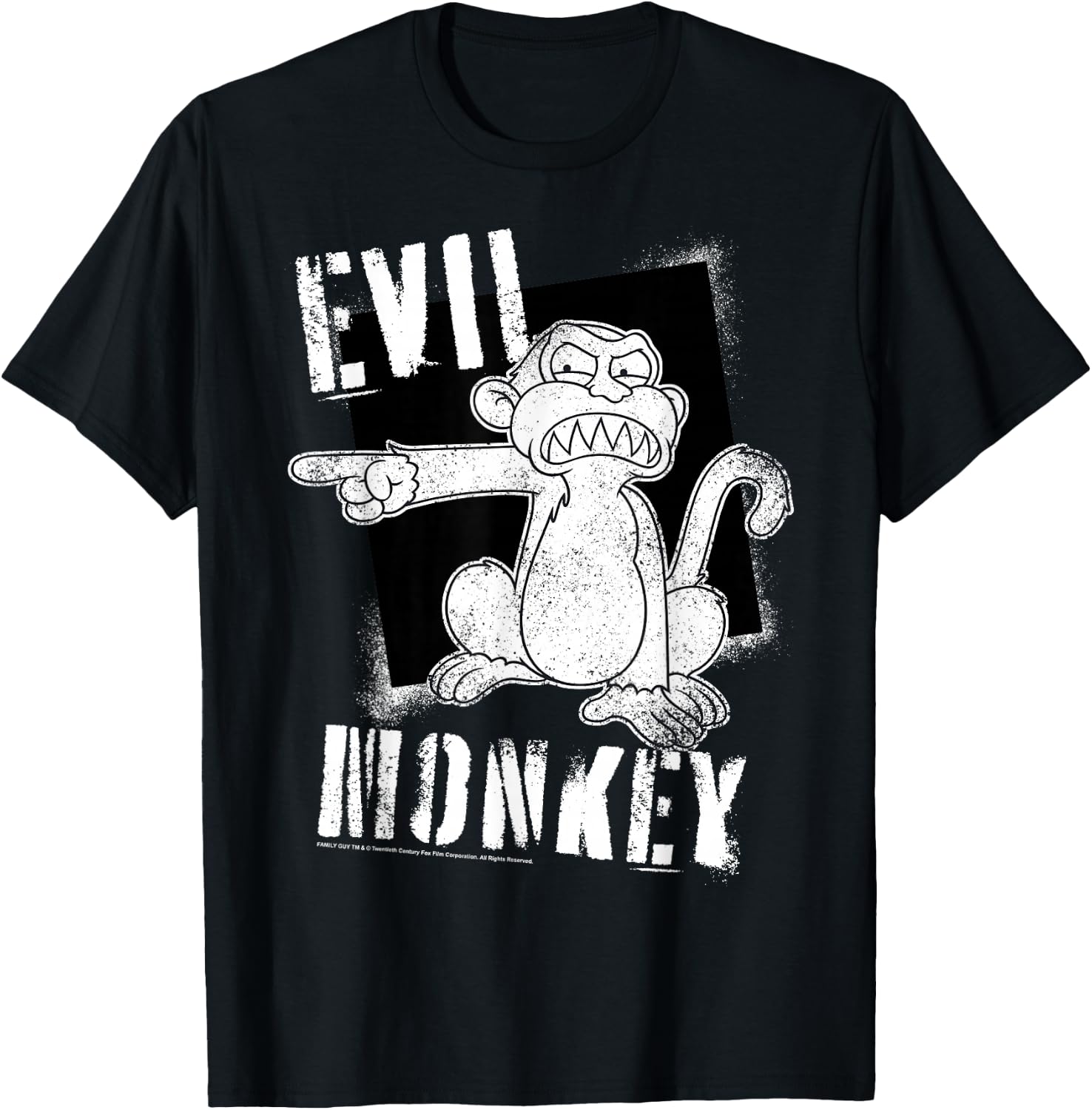 Men'S Fashion For Big Guys - T-shirt Family Guy Evil Monkey Angry