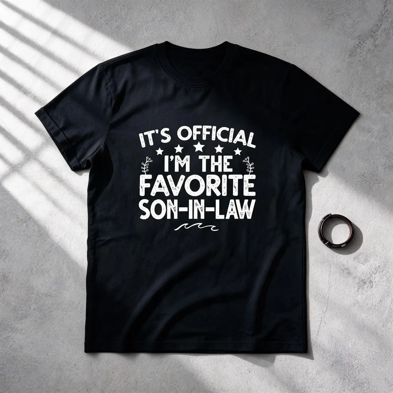 Mens Fashion Black Shirt - Certification Officielle Le T-shirt Décontracté en