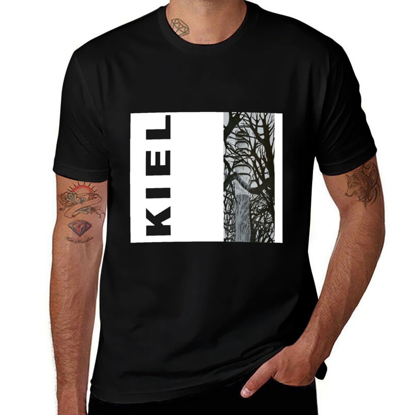 Men'S Fashion Lk - T-shirt Kiel lighthouse Bülk, imprimé tendance,