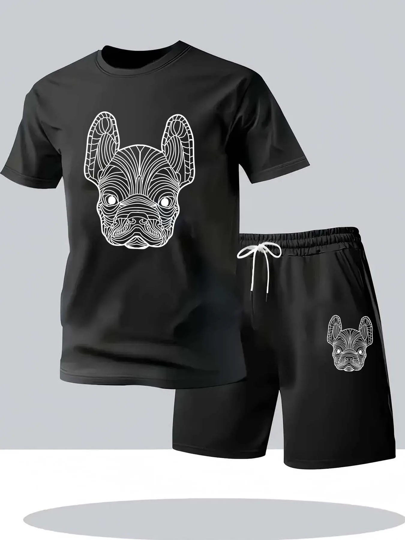 Men'S Fashion Formal - Ensemble t-shirt et short à manches