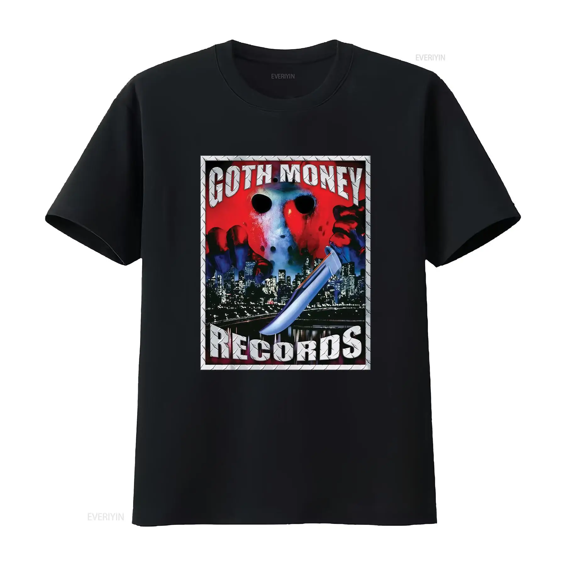 Mens Fashion Black Shirt - T-shirt noir avec logo Jason de