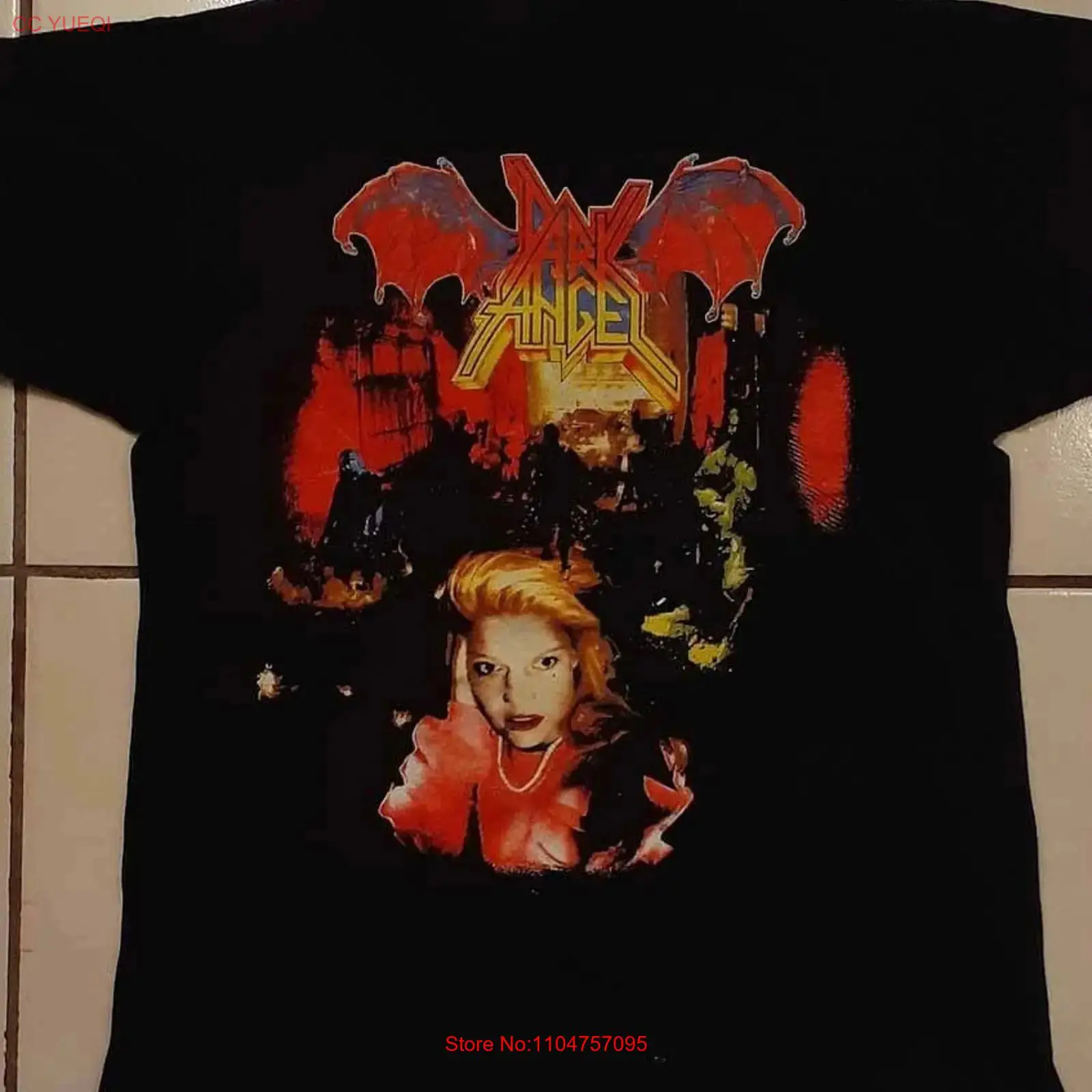 Mens Fashion Black Shirt - T-shirt Dark Angel Time Does Not
