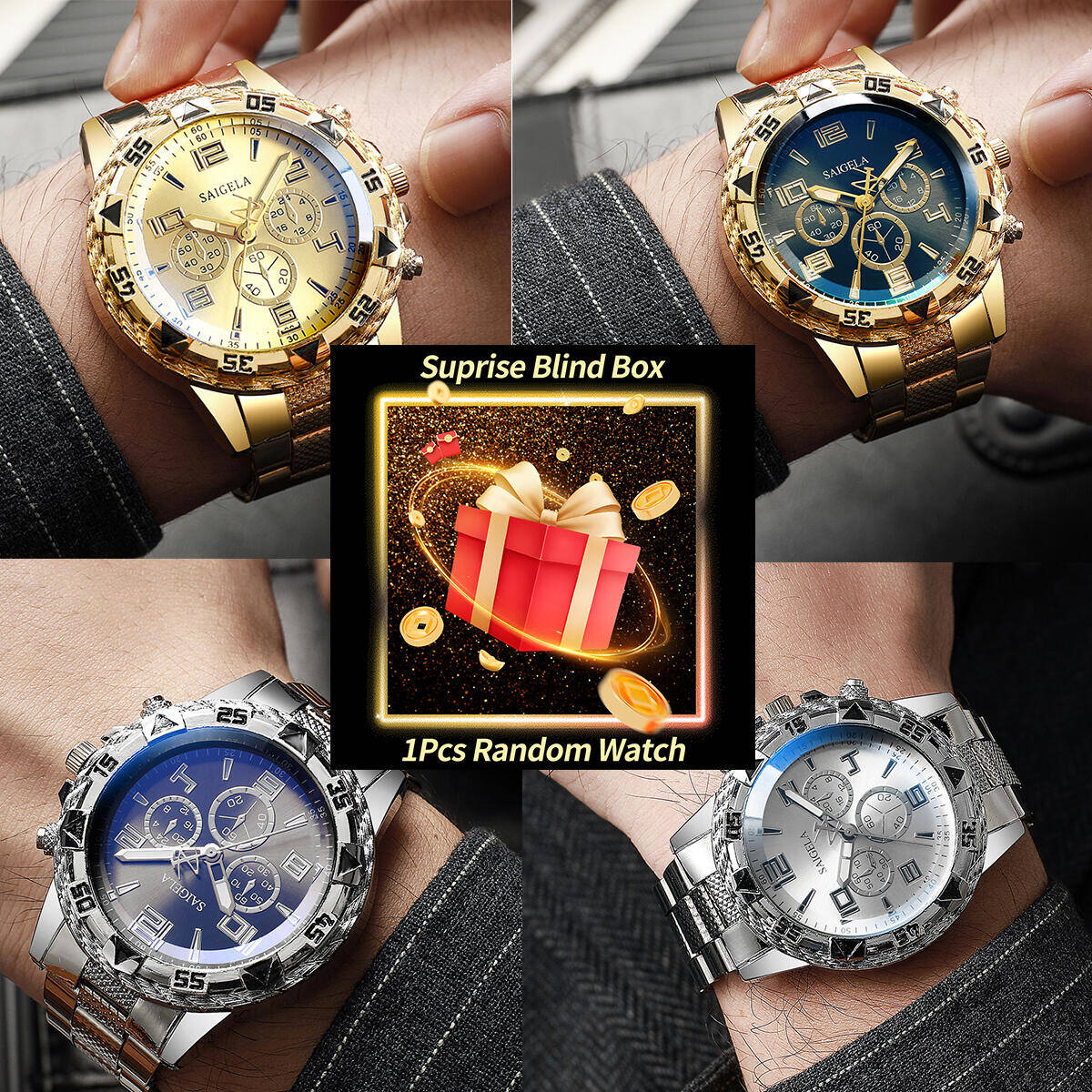 Mens Fashion Blog - Montre mystère Surprise pour hommes, boîte