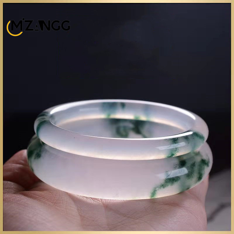 Men Fashion Rave - Bracelet en jadéite verte naturelle pour