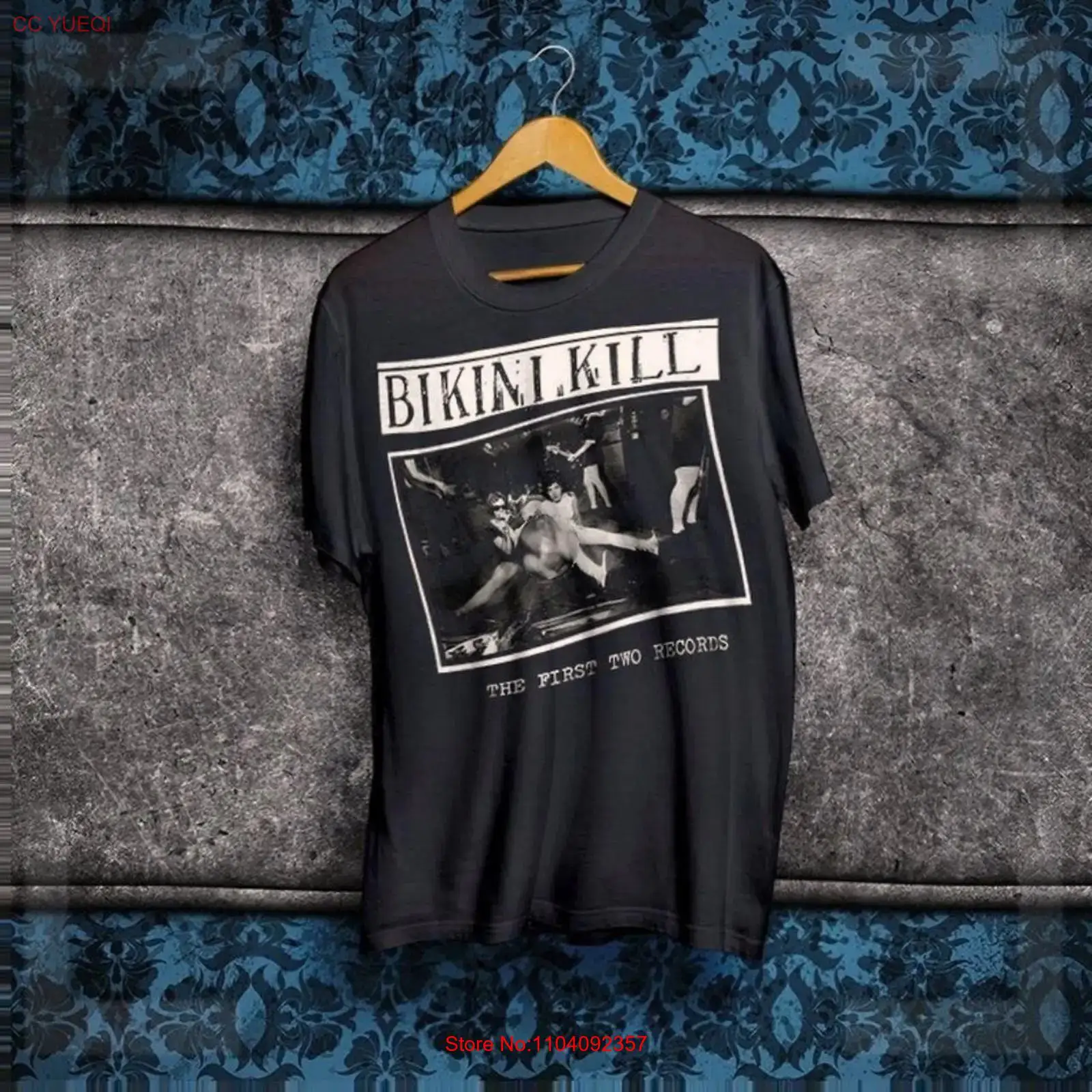 Mens Fashion Black Shirt - T-shirt Bikini Kill The First Two