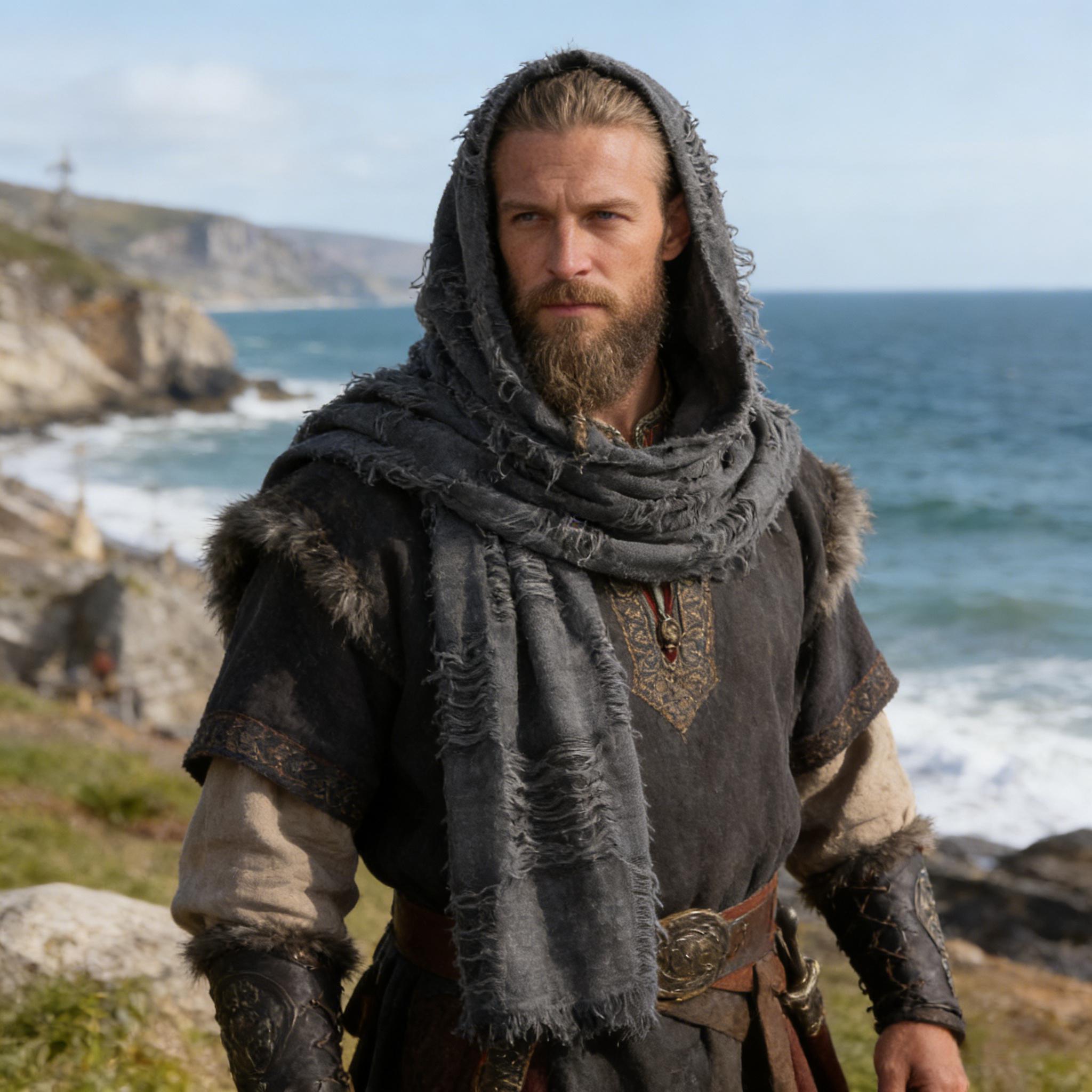 Cape à capuche médiévale, écha - Men Fashion Rave avis et prix