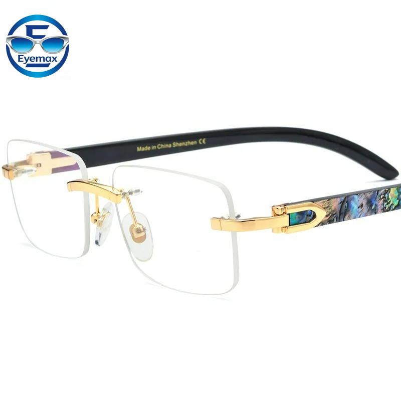 Nouvelle monture de lunettes d - Men'S Fashion Rimless Glasses avis et prix