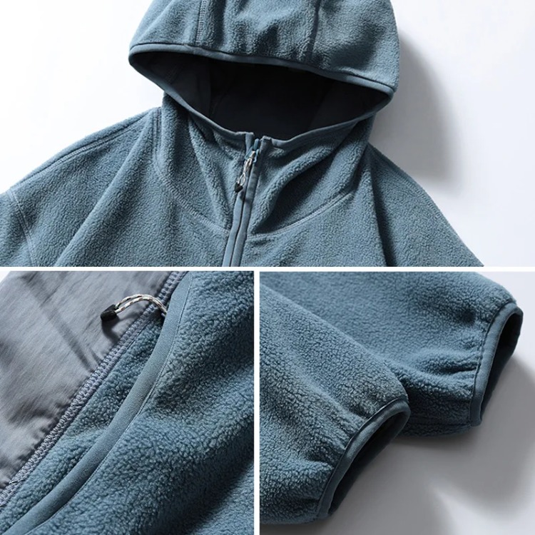Sweat à capuche pour hommes au - Sherpa Jacket Fleece avis et prix