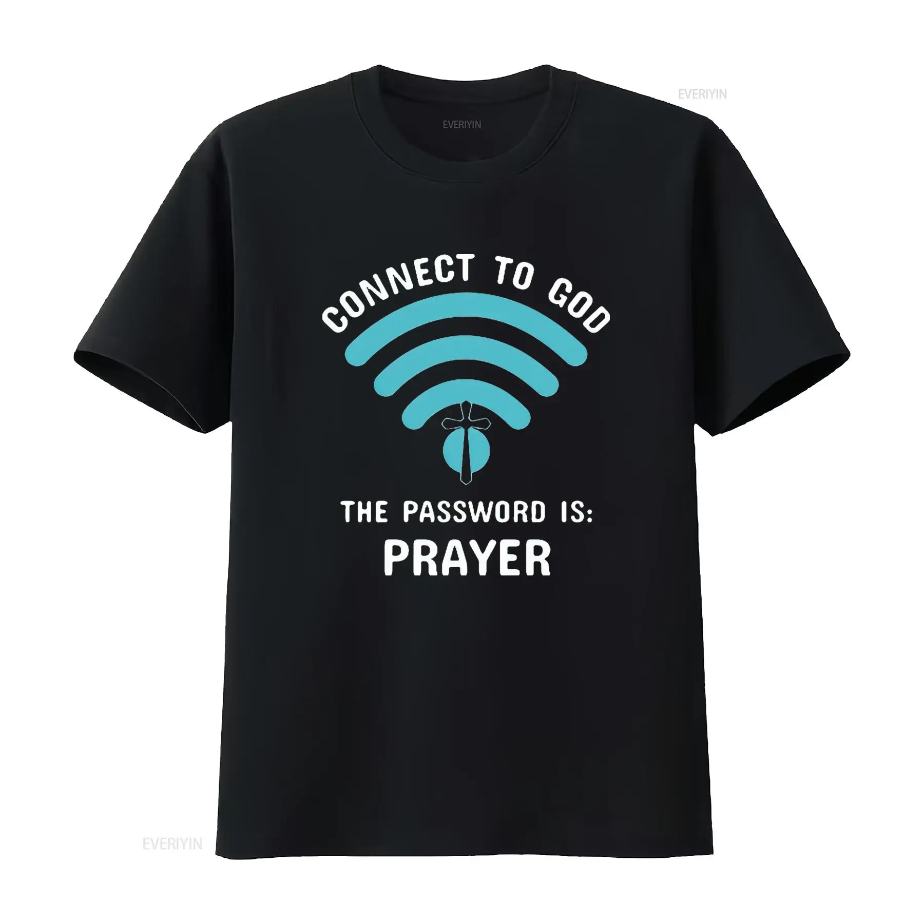 Hommes Connect To God La mot d - Mens Fashion Black Shirt avis et prix