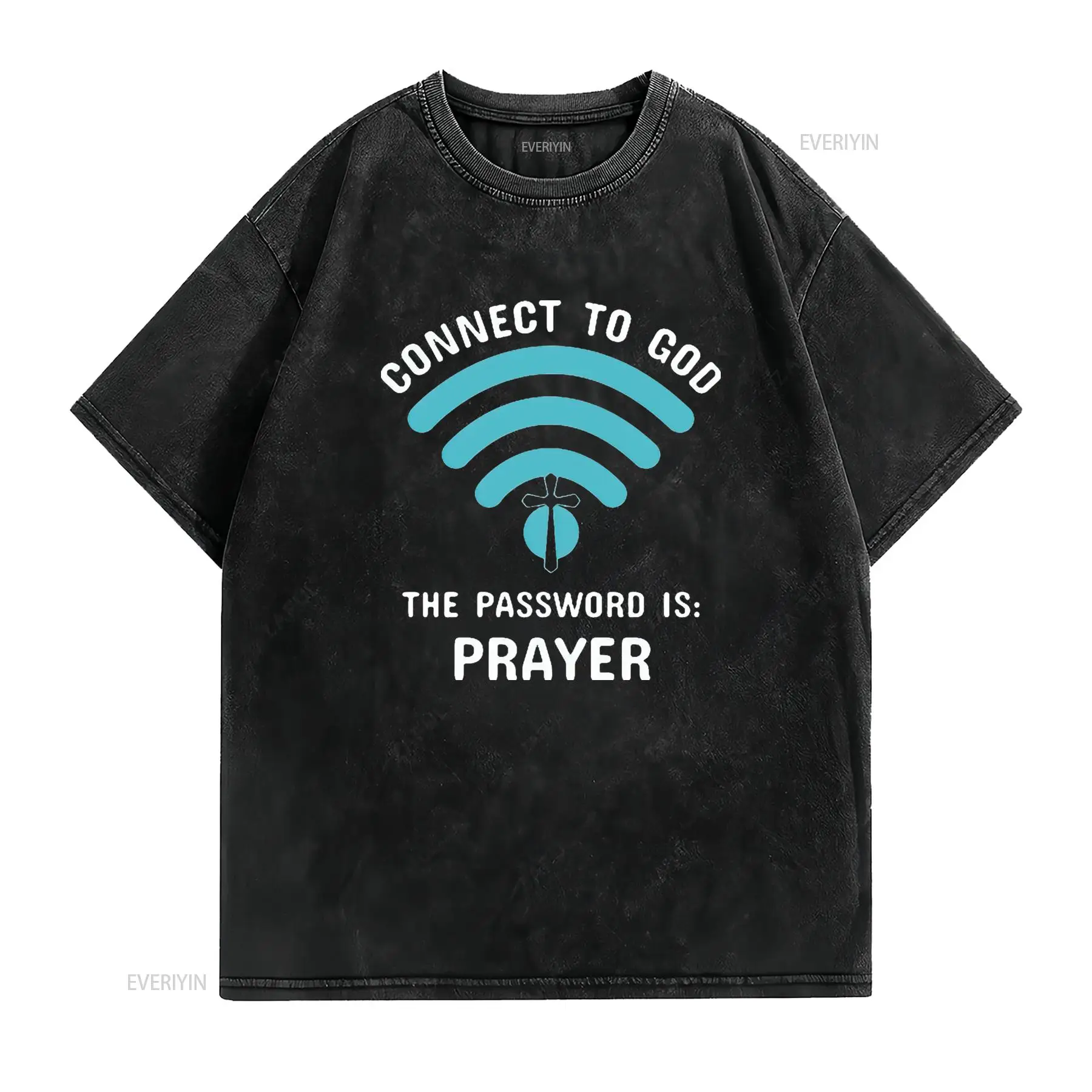 Hommes Connect To God La mot d - Mens Fashion Black Shirt avis et prix