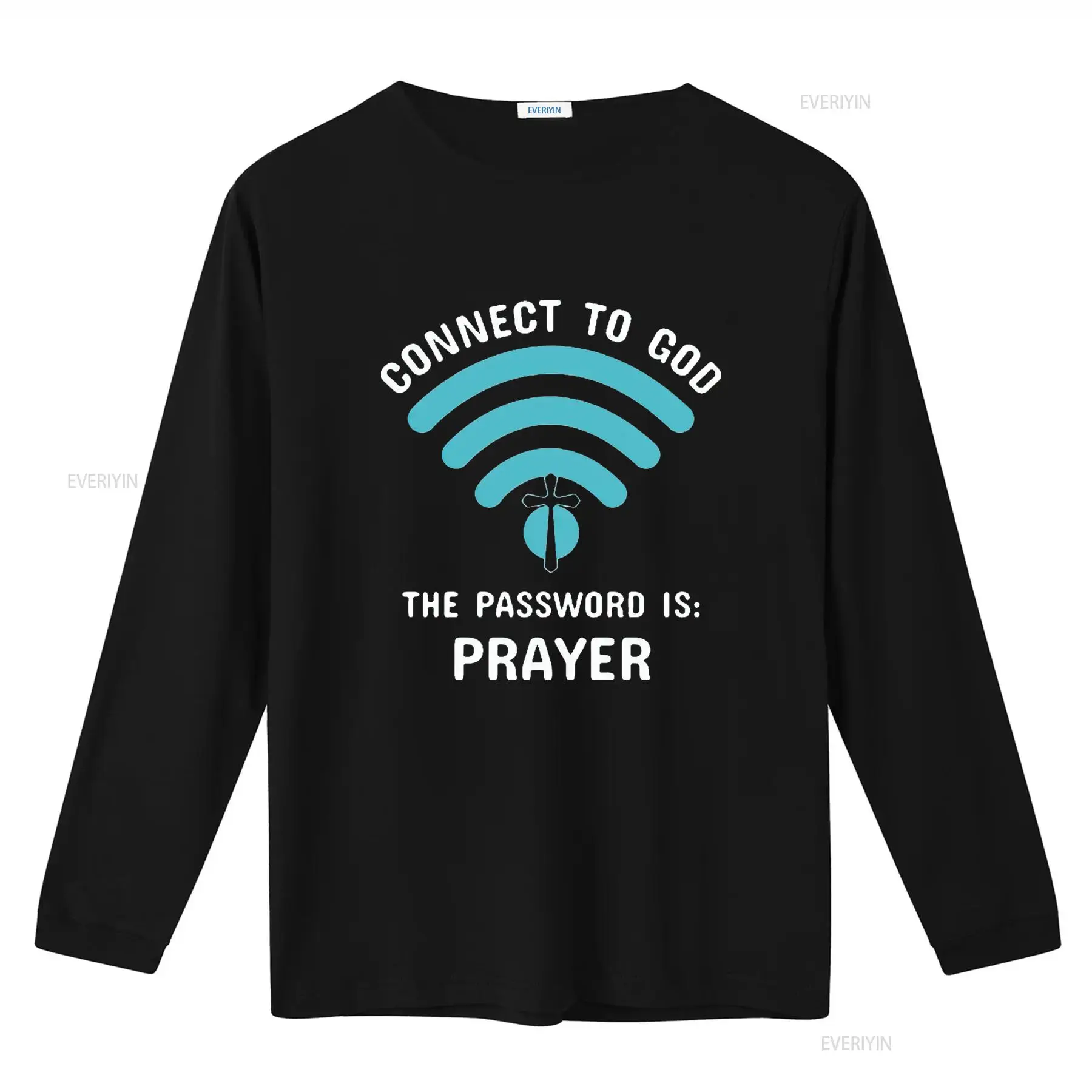 Hommes Connect To God La mot d - Mens Fashion Black Shirt avis et prix