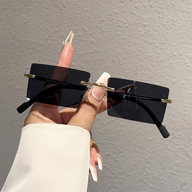 Lunettes de soleil rectangulai - Men'S Fashion Rimless Glasses avis et prix