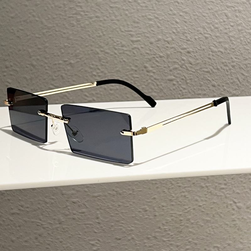 Lunettes de soleil rectangulai - Men'S Fashion Rimless Glasses avis et prix