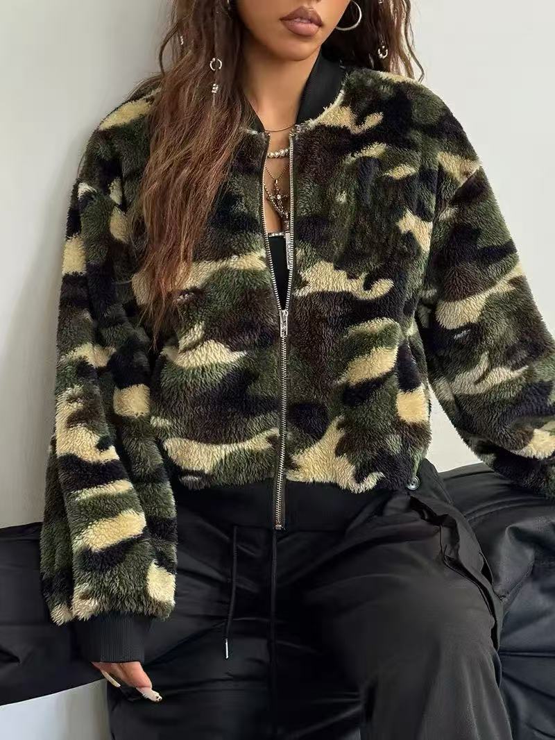 Veste courte en polaire camouf - Sherpa Jacket Fleece avis et prix