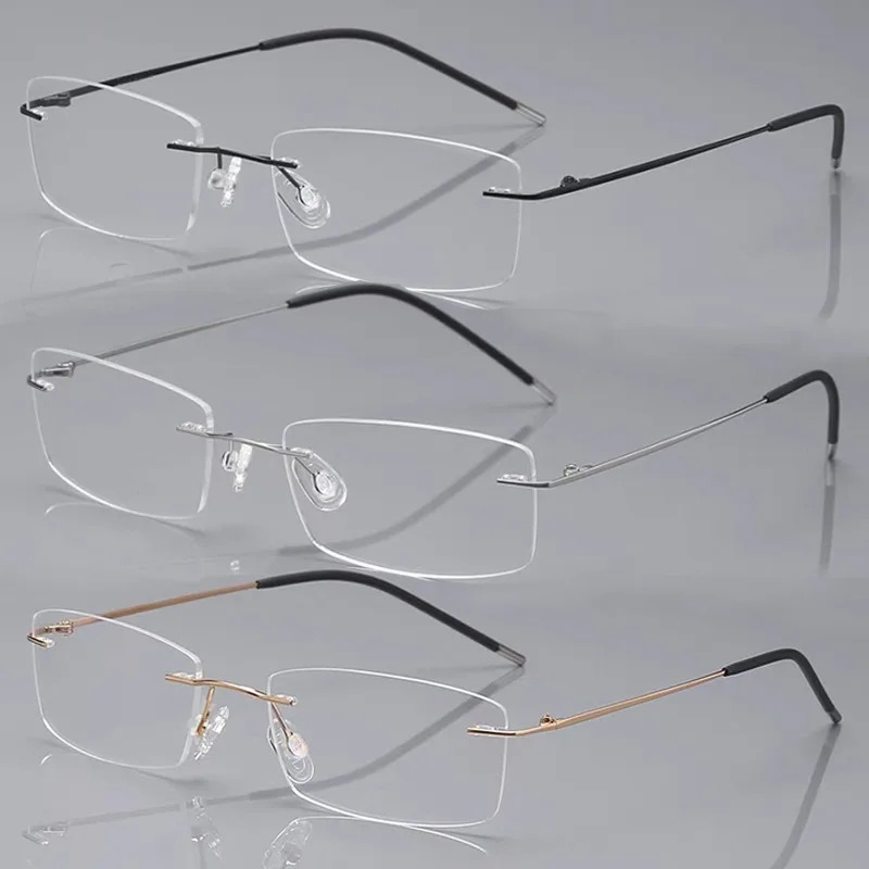 Nouvelles lunettes de lecture  - Men'S Fashion Rimless Glasses avis et prix