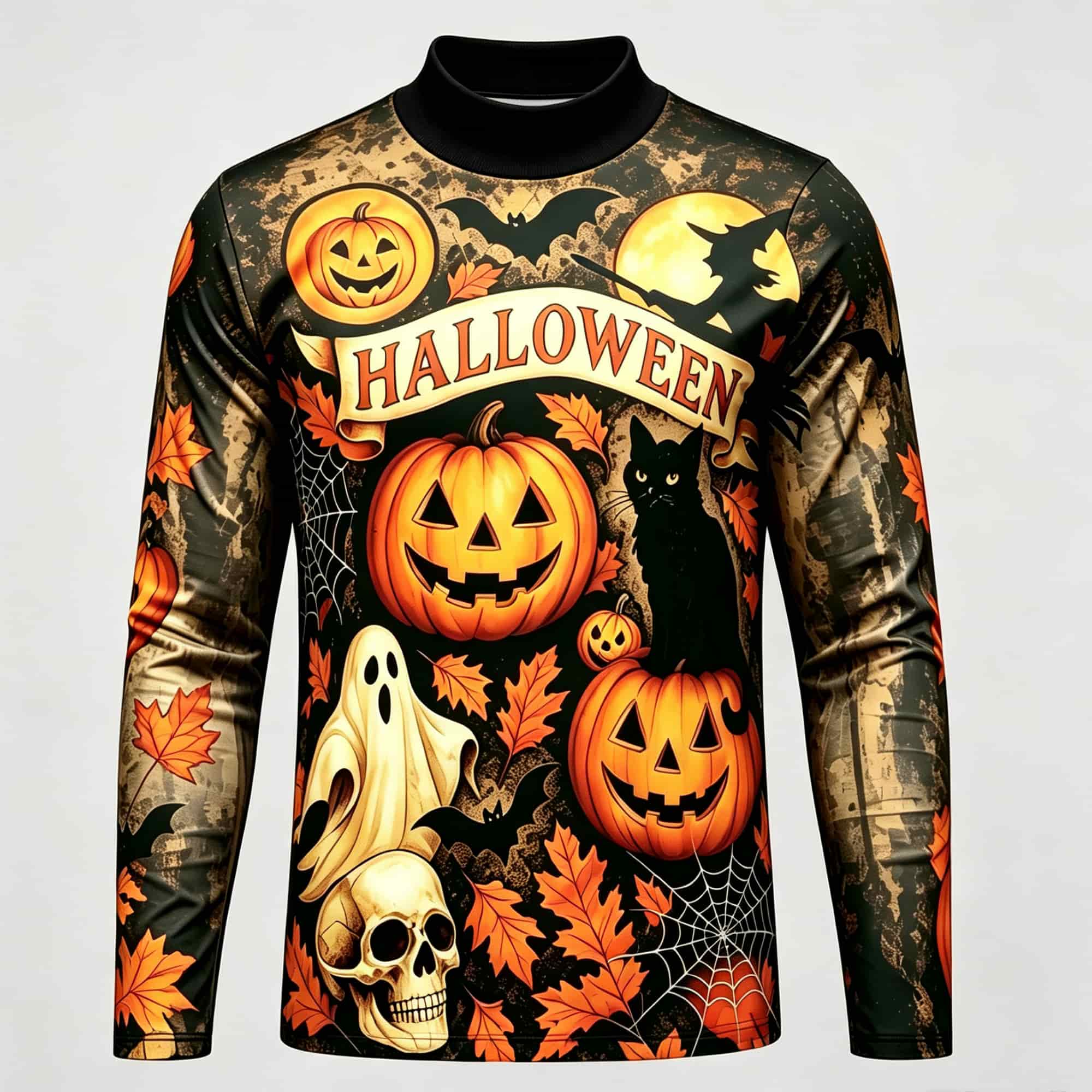 T-shirt à manches longues impr - Mens Fashion Black Shirt avis et prix