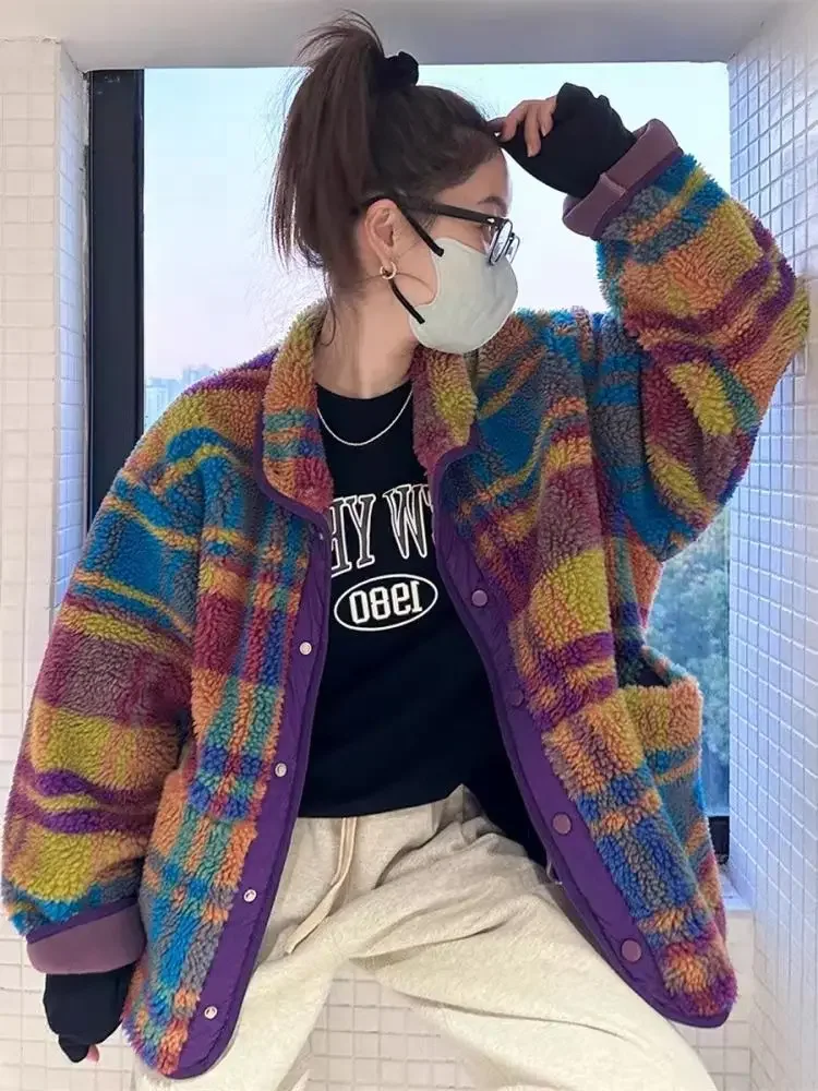 Femmes manteau polaire Plaid a - Sherpa Jacket Fleece avis et prix
