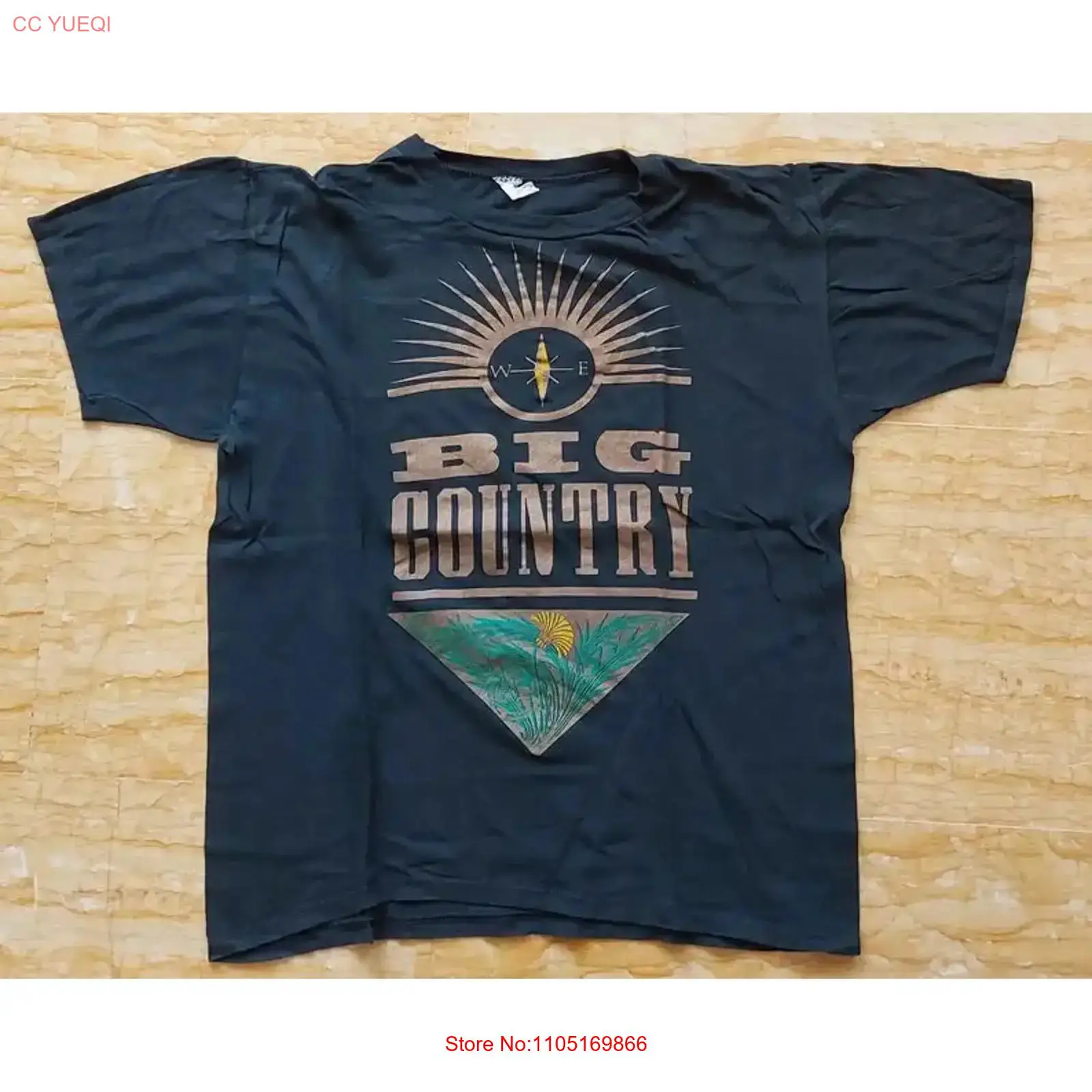 BIG COUNTRY vintage '83 t-shir - Mens Fashion Black Shirt avis et prix