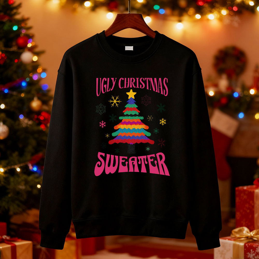 Laid pull de noël arbre sweat  - Men'S Fashion Xmas Party avis et prix