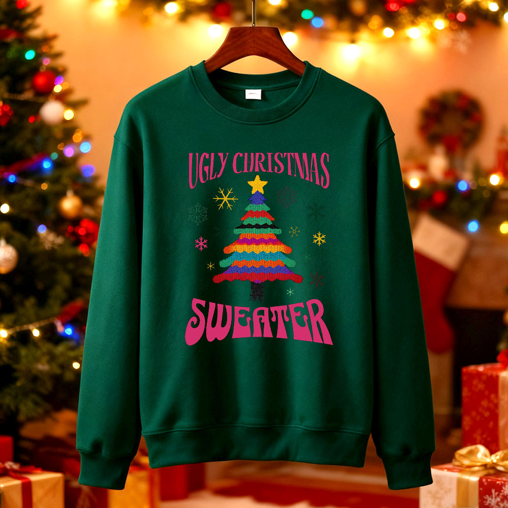 Laid pull de noël arbre sweat  - Men'S Fashion Xmas Party avis et prix