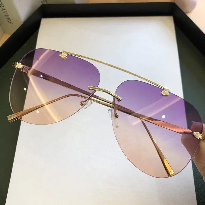 Lunettes de soleil vintage san - Men'S Fashion Rimless Glasses avis et prix