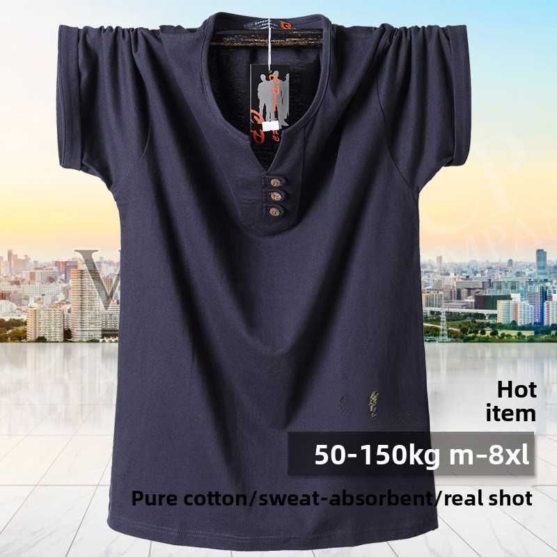T-shirt QICHE en coton épais à - Men'S Fashion For Big Guys avis et prix